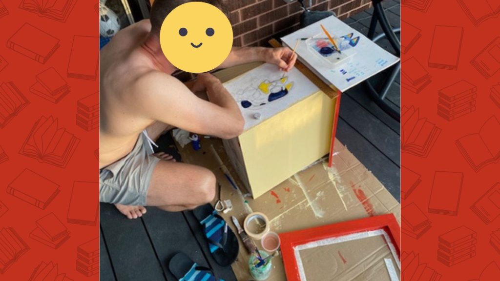 painting a street library